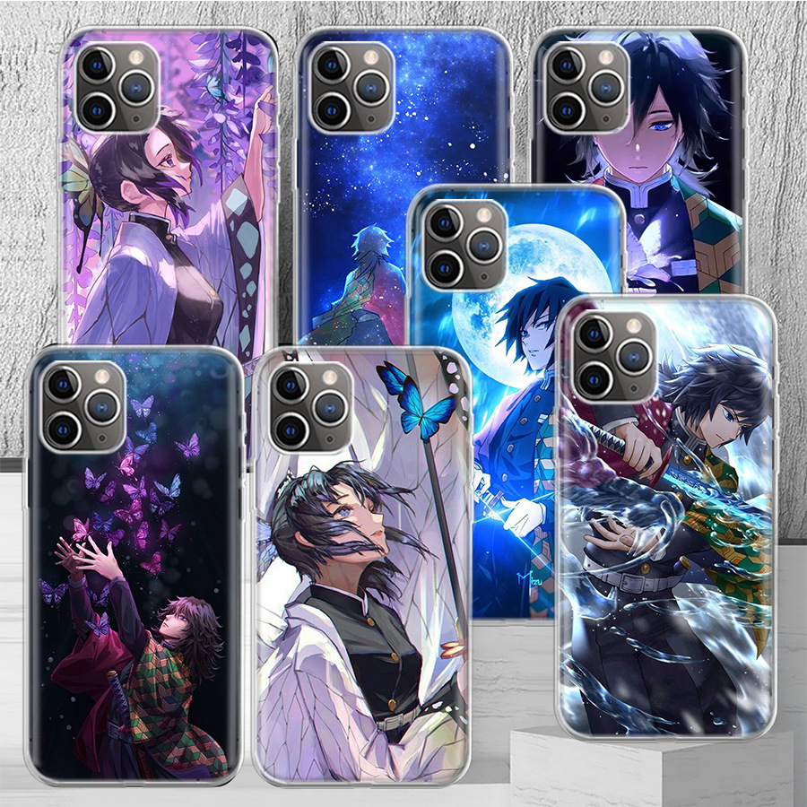 适用苹果手机壳Demon Slayer Giyuu Shinobu手机套iPhone 14 13 P