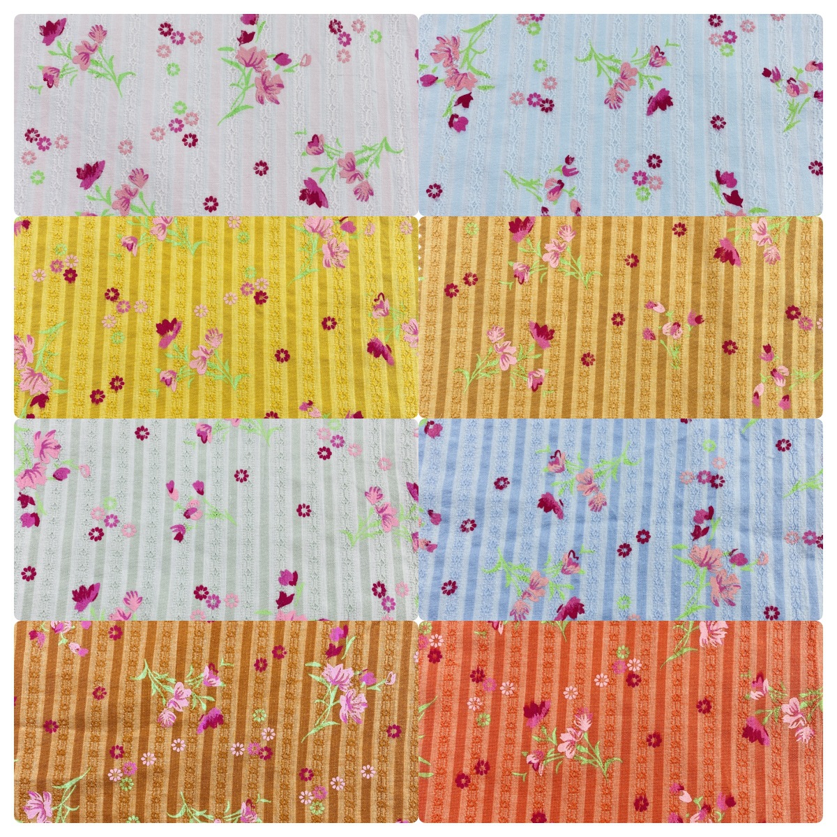 提花条纹印花布 全棉提花布发泡印小碎花 衬衣连衣裙服装面料