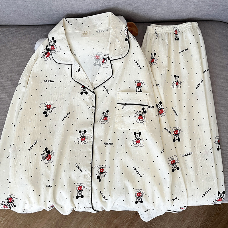 Large size 240kg 200kg cloud cotton pajamas women plus fertilizer increase can't ball long sleeve pants spring and autumn home clothes