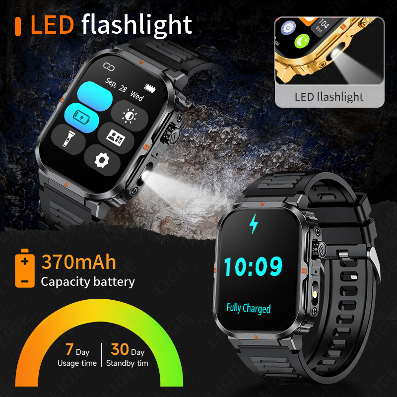 Smartwatch mit Bluetooth-Anruffunktion, 1,75-Zoll-HD-Display, Herzfrequenz- und Blutsauerstoffmessung, multifunktionales Armband für Sport und Fitness_voghion.com