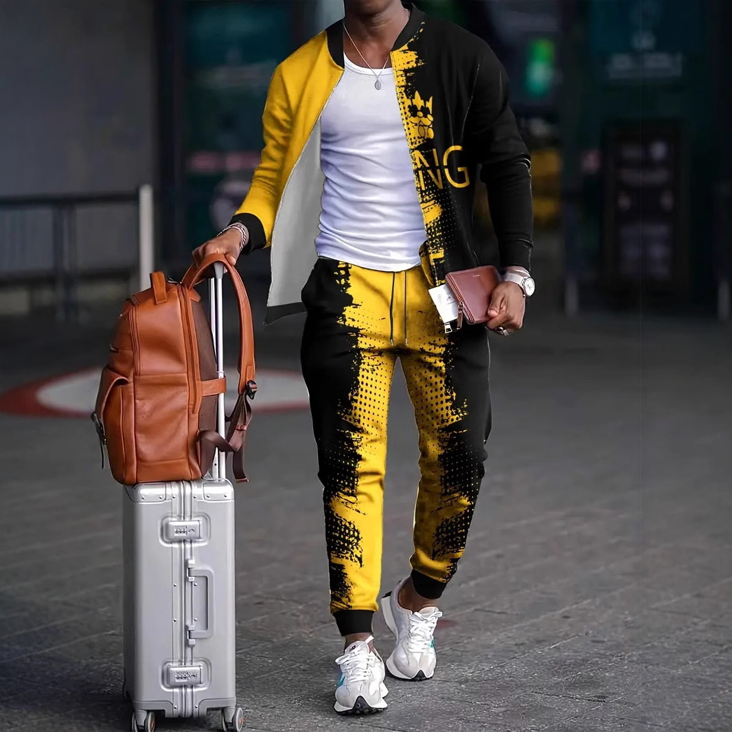 Traje básico simple de dos piezas a juego de colores Venta caliente de todo fósforo chaqueta de talla grande traje de pantalón WL9-ML1