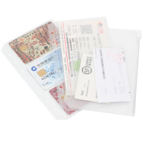 PVC transparent bag A6 notebook A5 storage document bag information bag notepad business card book A7 loose-leaf bag