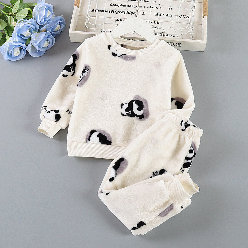 Flannel pajama set panda