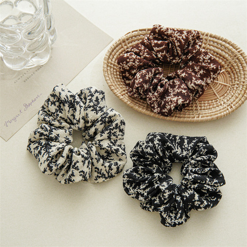  New Cross-border Simple Fabric Large Intestinal Hair Tie Hairband Women's Ponytail Versatile Elastic Rubber Band Hair Tie