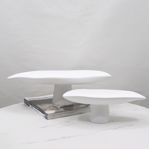 Minimalist modern resin tall fruit tray creative living room dining table tea table storage tray decorative item sample room ornament