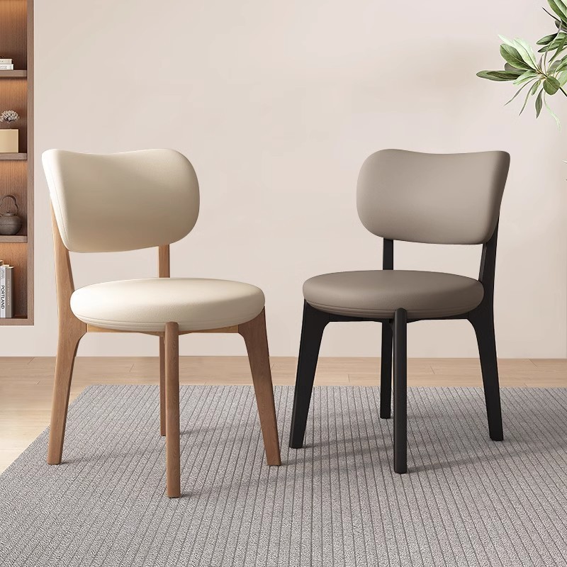 Solid wood dining chair home modern simple Nordic light luxury…