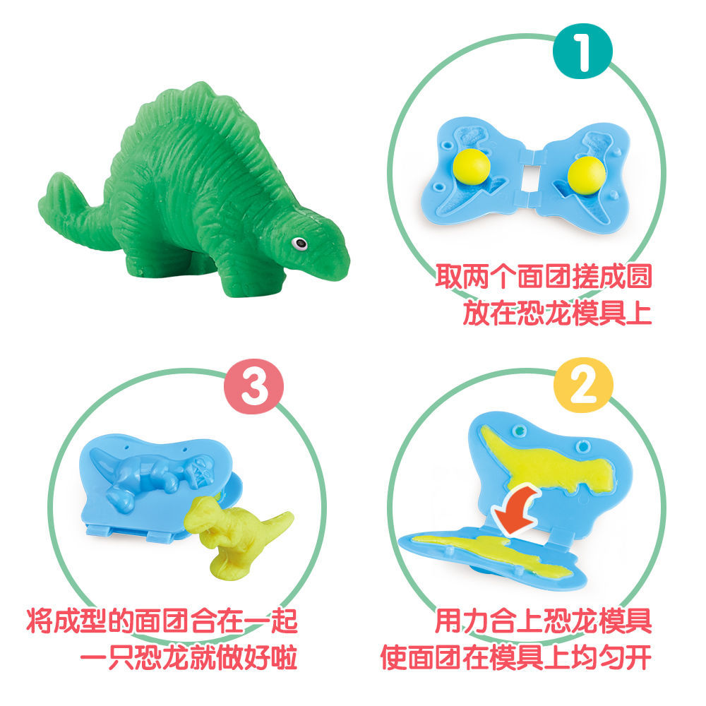 Transfronterizo Venta caliente dinosaurio de color arcilla traje de juguete fruta animal marino plastilina herramienta molde entrega de una sola pieza