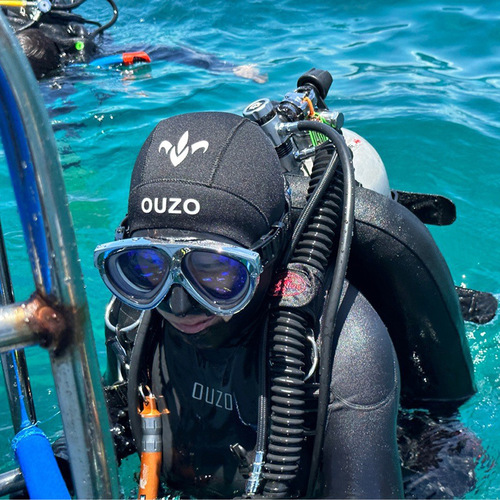 OUZO diving cap 3mm diving hood raglan snorkeling surfing sun protection cold protection sun protection winter swimming cap hood