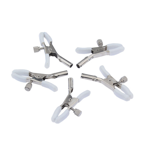 Adult products silicone leather metal erotic nipple clamps women's bra clips vaginal clamps regular clamps accessories manufacturer direct supply