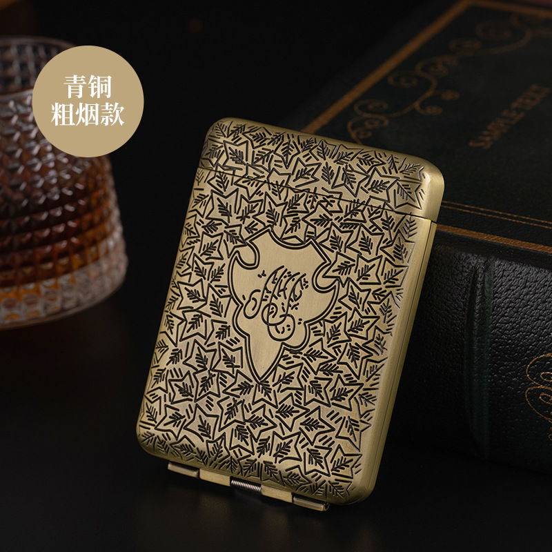 청동 두꺼운 담배 상자