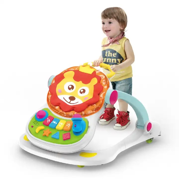 婴儿学步车多功能四合一手推车儿童音乐滑行宝宝防侧翻助步车玩具
