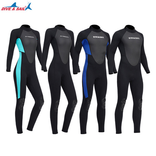 New 3MM Diving Suit Long Sleeve One-piece Couple Diving Suit Wetsuit Insulated Waterproof Sun Protection Snorkeling Surfing Jellyfish Swimwear