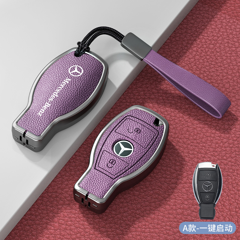 모델 A 스마트 2버튼 Xiaguang 보라색 아연 합금 단일 쉘 + 핸드 스트랩