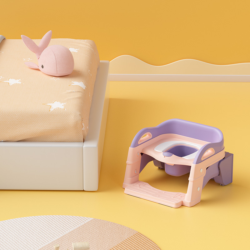 Escalera de baño para niños tres en uno, orinal multifuncional para bebés, inodoro tipo escalera para niños, orinal plegable