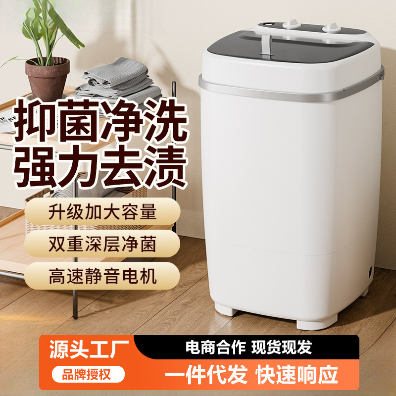 Small Household Washing Machine for Rent, Mini Washer-Dryer, Efficient Semi-Automatic Laundry for Underwear and Baby Clothes