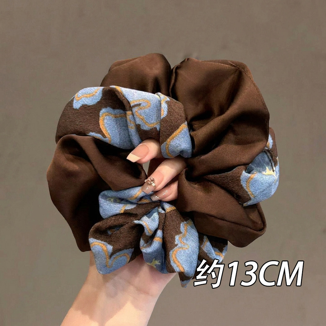 1# blue coffee double hair tie about 13cm
