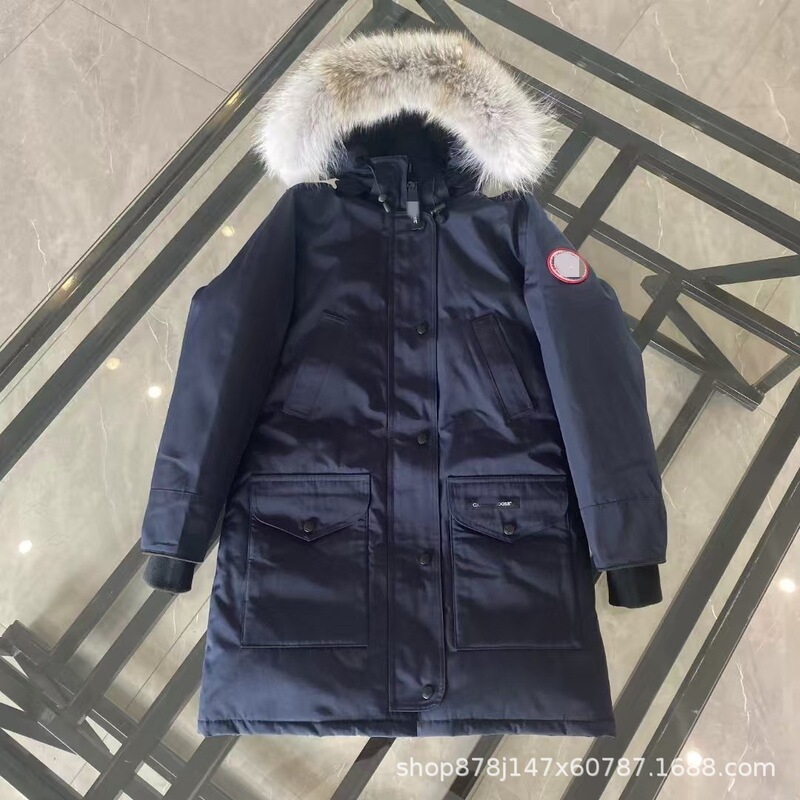 Big Goose down Jacket 07 Women's Canadian Same Style Mid-Length down Jacket 6660 High Quality Cross-Border Hot Sale