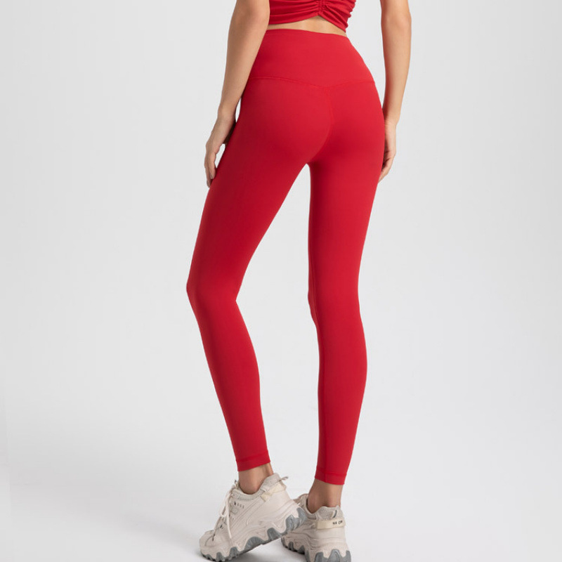 Nuevo cross-border fitness nube sensación ultra suave caderas de cintura alta mujer elástica desnuda sensación deportiva de correr ropa de yoga pantalones al por mayor