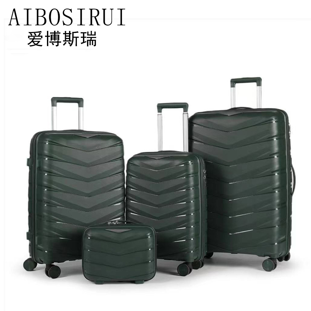 Procesamiento personalizado maleta de tracción tres piezas conjunto universal rueda silenciosa contraseña maleta de viaje al por mayor nuevo tipo de maleta