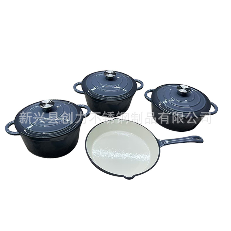 铸铁珐琅锅Manufacturer's enamel pot set无涂层汤锅炖锅妈咪锅 铸铁珐琅锅Manufacturer's enamel pot set无涂层汤锅炖锅妈咪锅