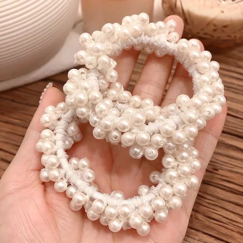 Mori chica fresca hecha a mano con cuentas de perlas diadema estilo coreano Internet celebridad personalizada banda de pelo pulsera de doble uso diadema al por mayor