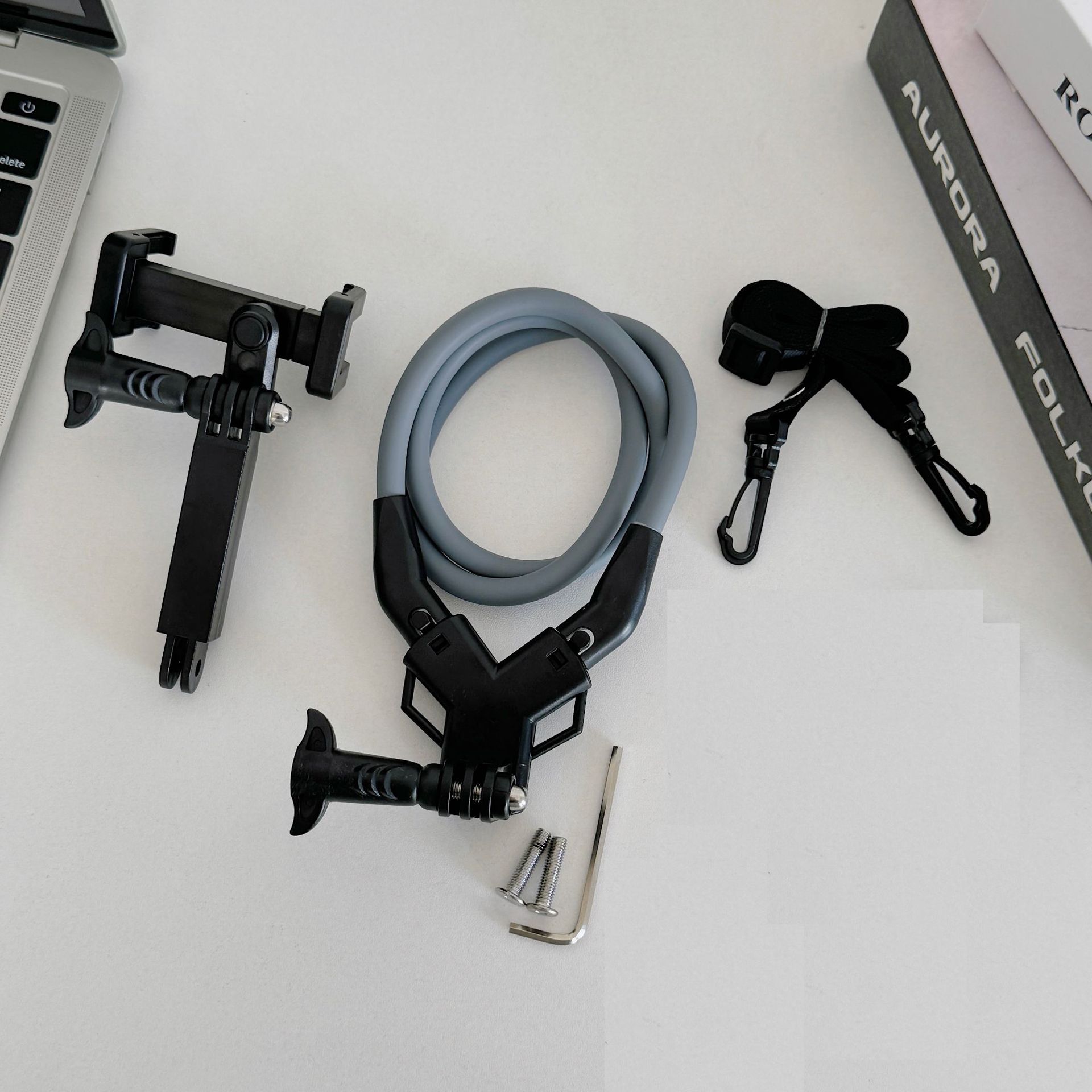 首掛け式スマホホルダー、1秒でスマホの横向き・縦向き撮影切り替え可能、怠け者用スタンド、スポーツカメラ用シリコン製汎用スタンド