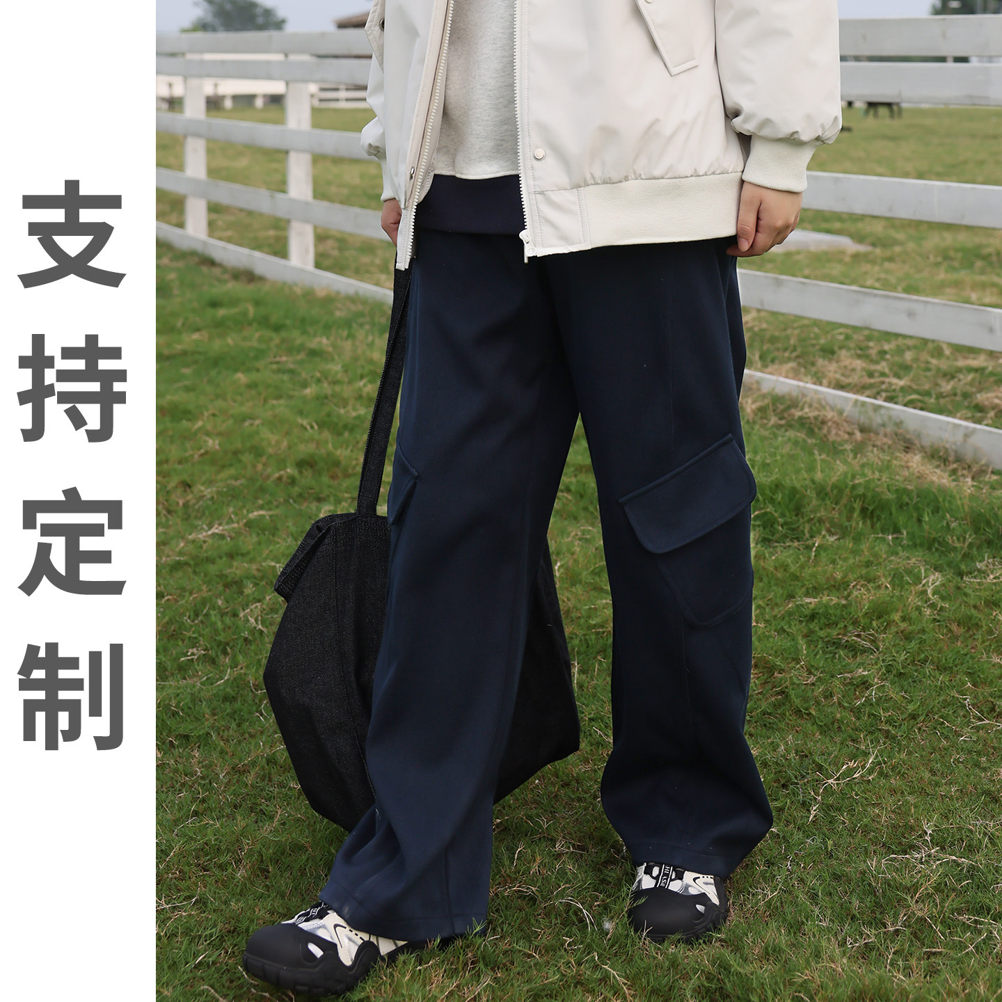 加绒裤子秋冬2025新款少女宽松休闲青少年高中生直筒长裤2551063