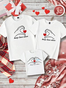 1Pc Couple t Shirts Standard Size White Round Neck t Shirt