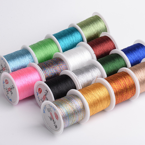 Handmade DIY jewelry wire, braided bracelet wrapping thread, gold and silver thread, price tag thread, gold broom thread, jade thread wholesale
