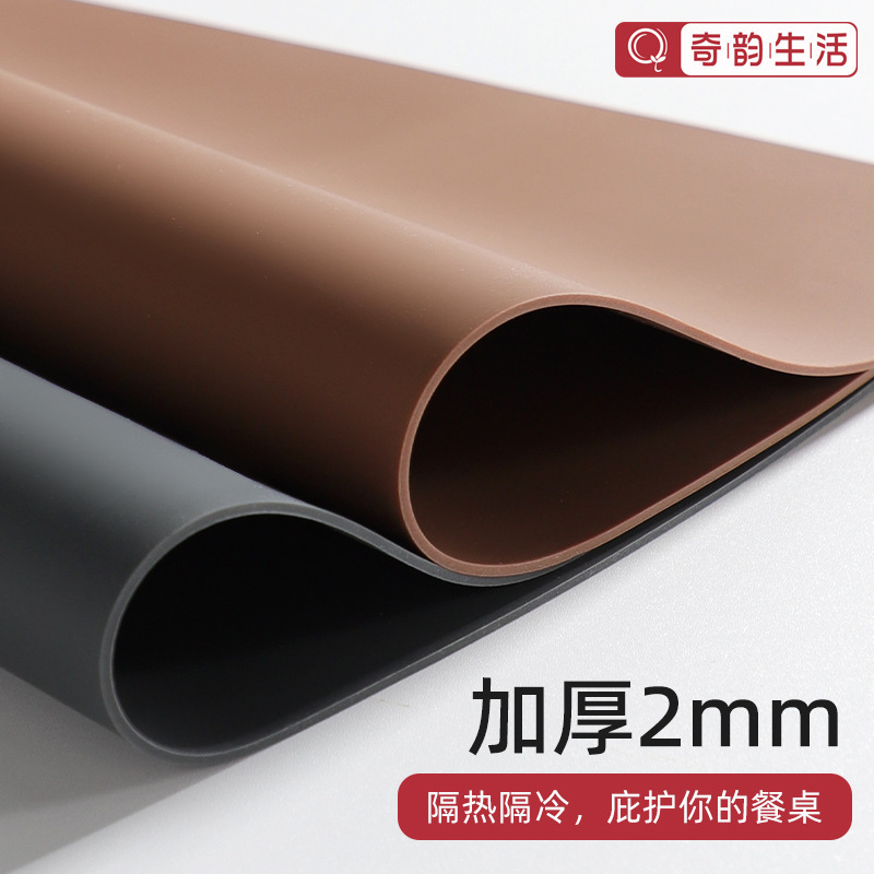 新しい中国風のラウンドテーブル扇形のシリコンプレースマット厚みのある断熱マット火傷防止食品グレードのテーブルマットホテルレストラン|undefined