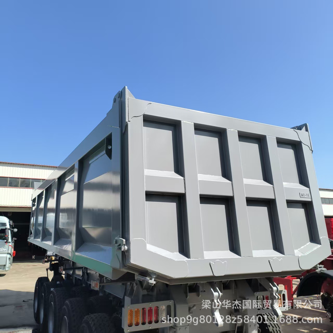 Cross-Border 11m African 5-Axle Rear-Dump Semi-Trailer Heavy-Duty Large Box-Type Semi-Trailer Rear-Dump