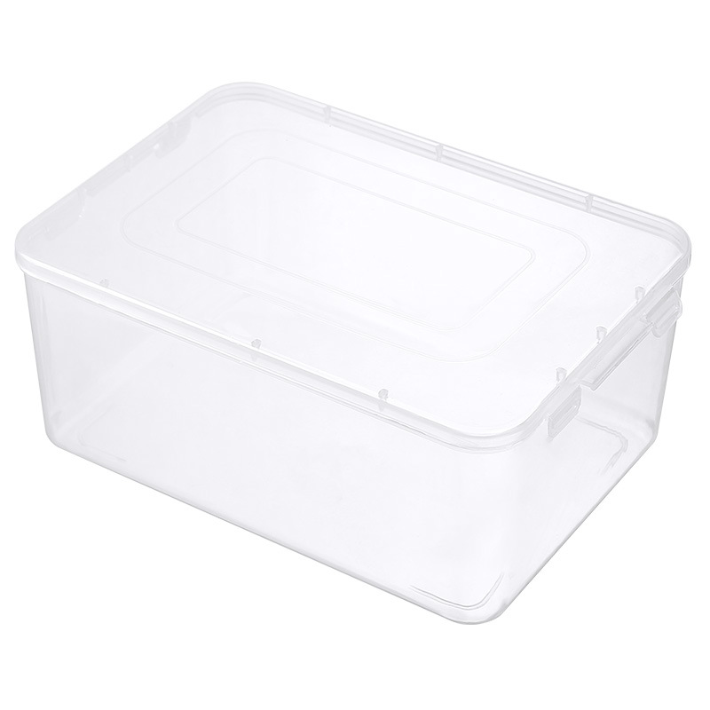 Refrigerador caja de almacenamiento de mantenimiento fresco transparente cocina de gran capacidad accesorios de gelatina congelada caja de tira caja de plástico de mantenimiento fresco con tapa