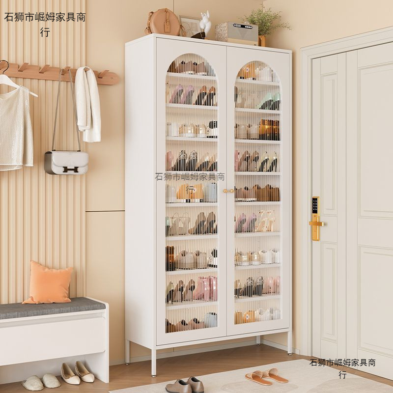 Household Shoe Cabinet Steel Floor-Standing Entrance Iron Door Multi-Layer Large-Capacity Dust-Proof Storage Locker Entrance Shoe Rack