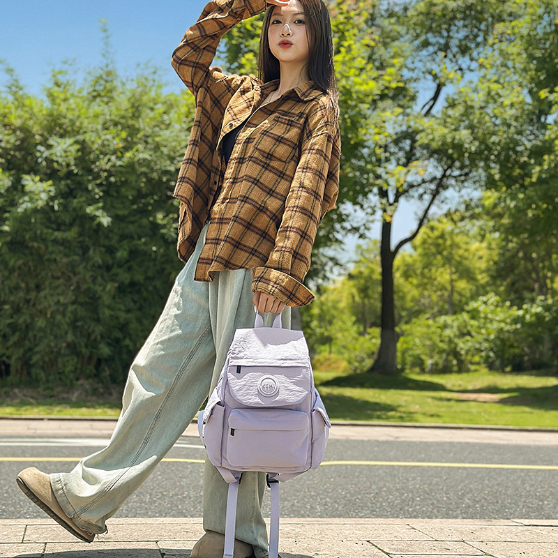 Casual, ligero y de gran capacidad, mochila para niños y niñas, mochila simple de color sólido para estudiantes de primaria, nueva mochila infantil transfronteriza