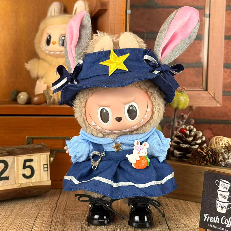 Labubuの子供服に適しています。布の服は17cm一二三代のセットの小さいアクセサリーに座っています。|undefined