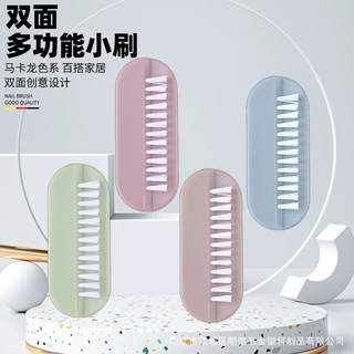多功能双面指甲油刷美甲粉尘刷子扫灰工具两用清洁刷厂家定制