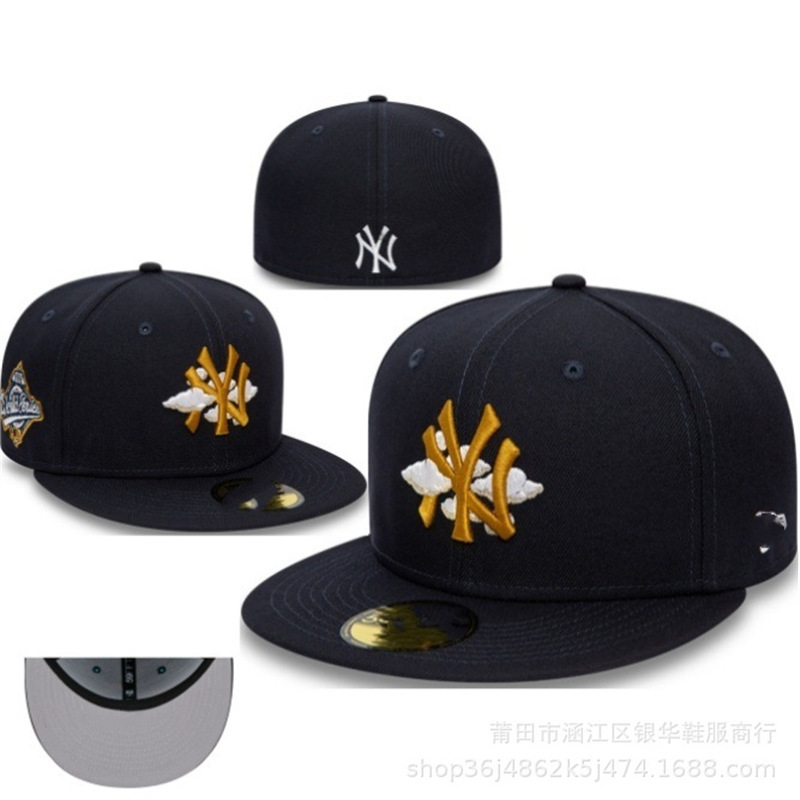 跨境跨境美式SOX全封闭棒球队道奇棒球帽子刺绣嘻哈洋基队闭口平|undefined