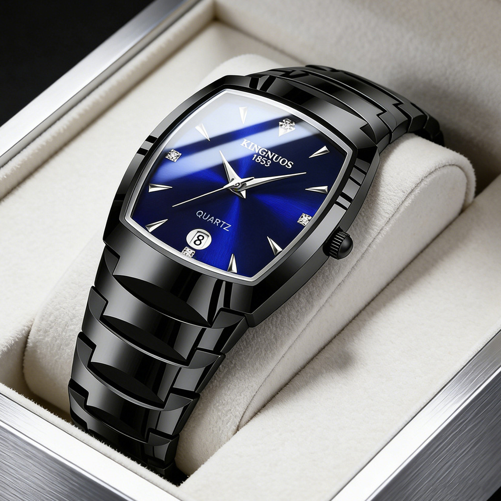 Men's retro cross-border explosions square calendar waterproof luminous wholesale multifunctional sports gold watch a generation of hair