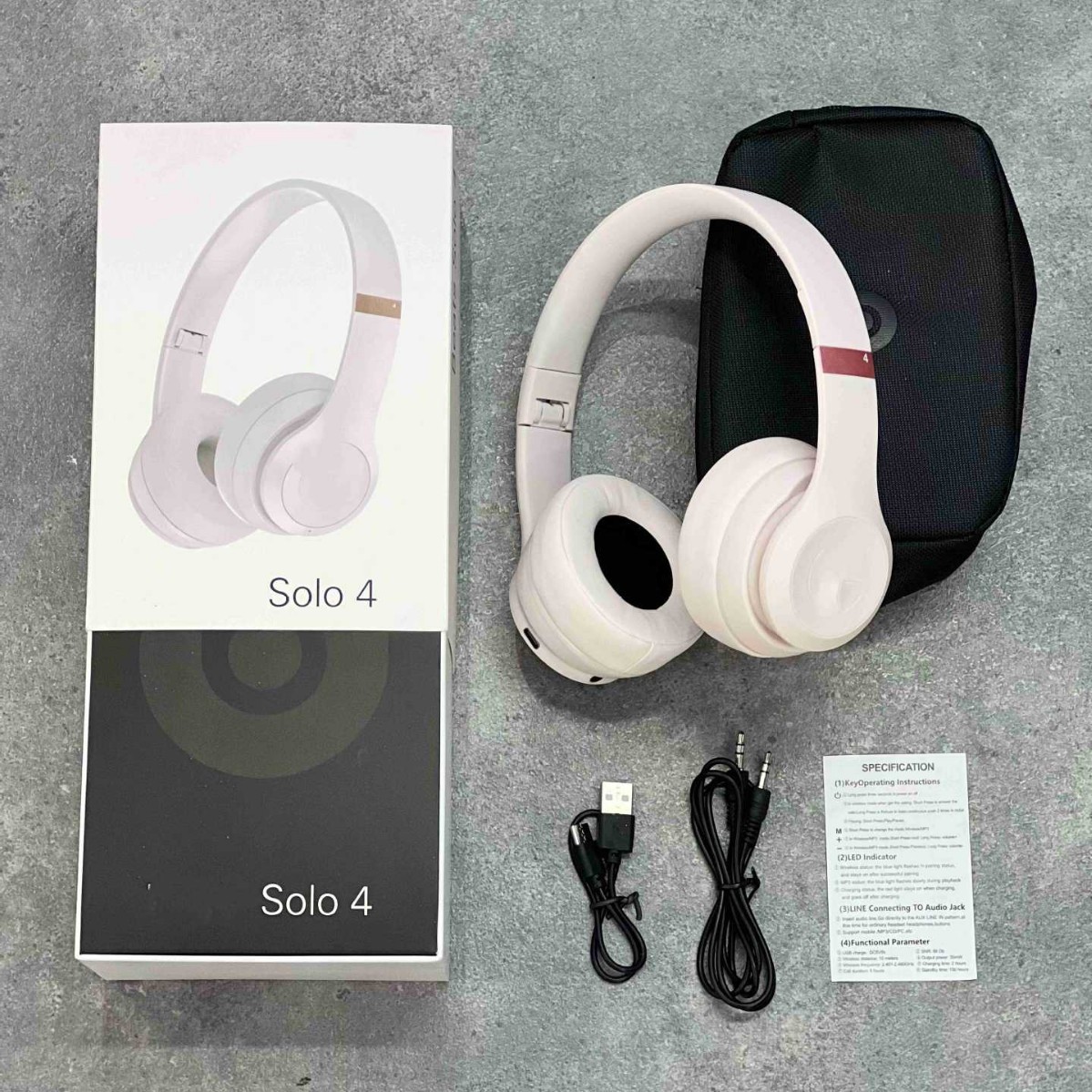 Cross-Border New Model Suitable for Solo 4 Head-Mounted Bluetooth Headphones Foldable Pop-Up Storage Sports Wireless Headphones