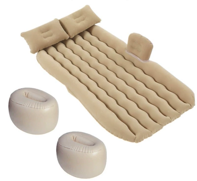 Vehicle-mounted inflatable bed — Bymaocar Car Inflatable Mattress with Head - default-item-865b-wave-storage-ottoman-beige