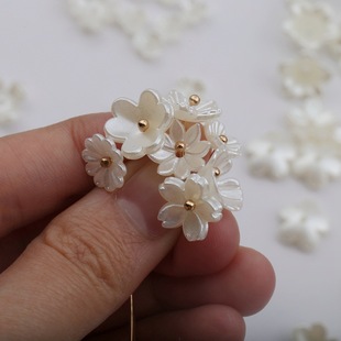 Mini imitation shell pearl imitation pearl flower diy round fan bridal headdress hairpin small accessories earrings bracelet material