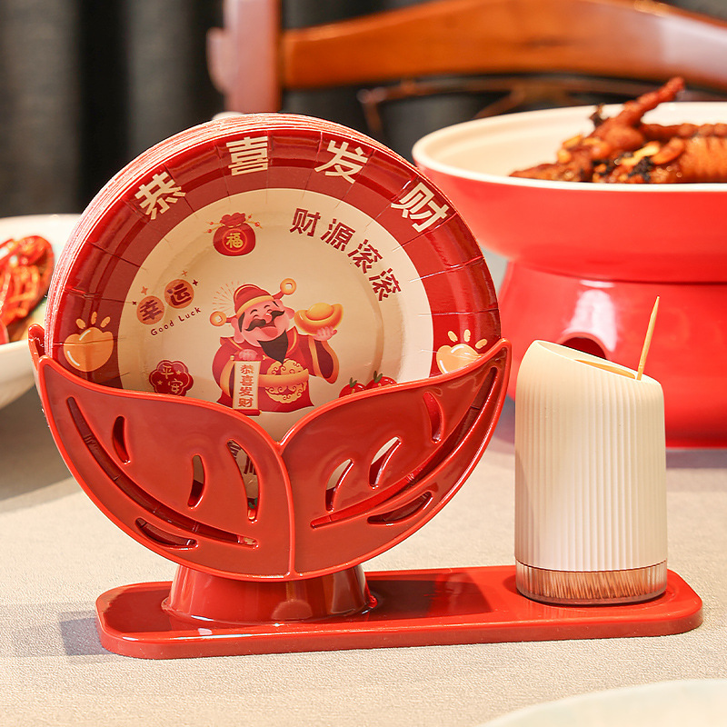 Household Disposable Cartoon Paper Plates, Creative Dinner Plates, Popular Paper Plates, Holiday Disposable Dishes Wholesale