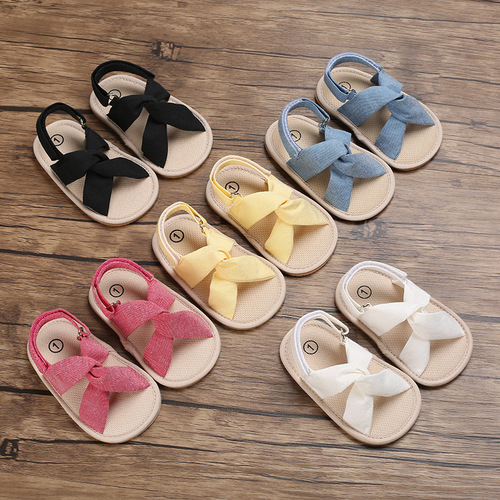 Toddler shoes 0-1 year old girl summer sandals soft sole breathable baby shoes 