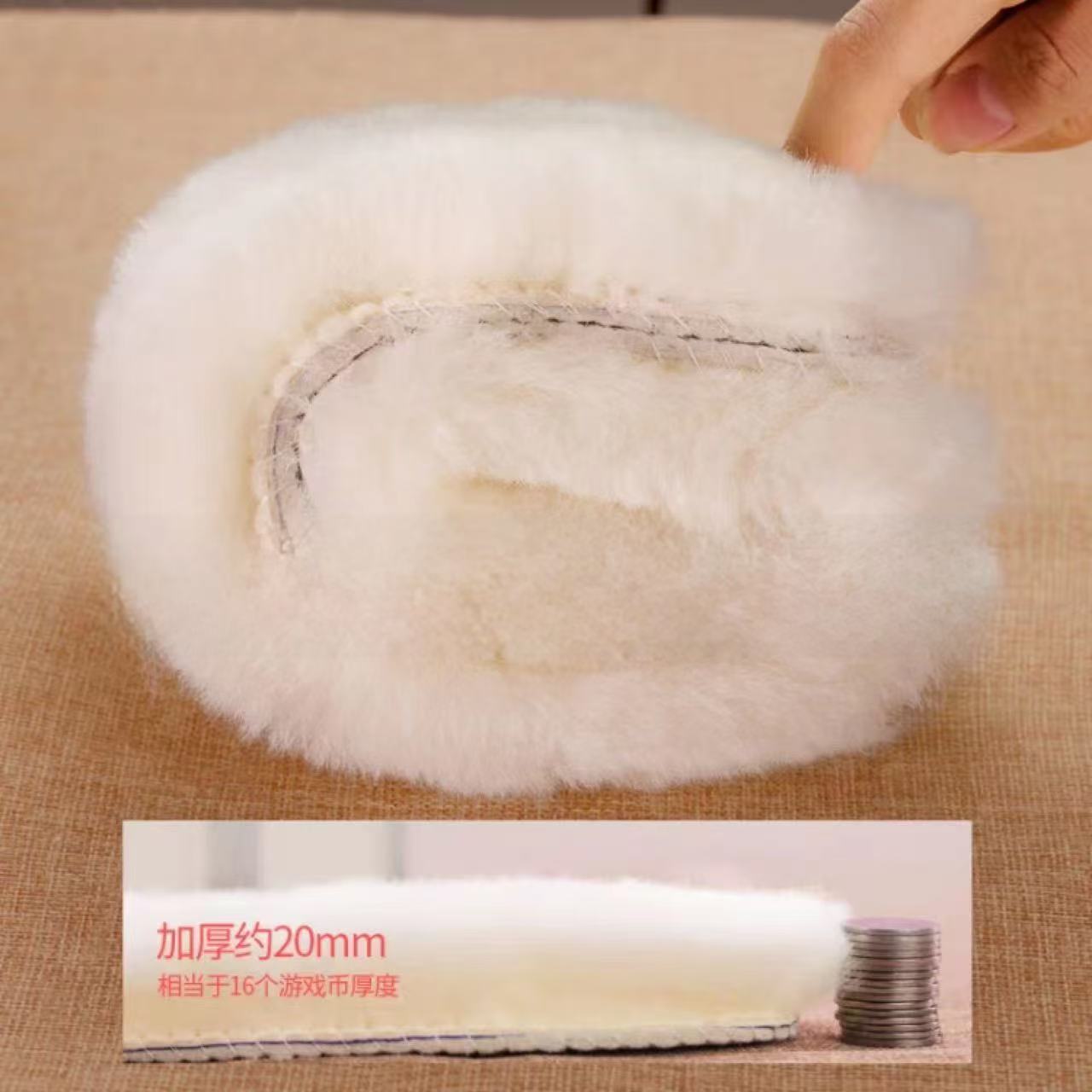 Plantillas de lana real para hombres y mujeres gruesas transpiración absorción de sudor piel anti olor en una sola parte botas de nieve de veludo calentamiento plantillas al por mayor