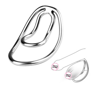 Metal Penis Clip Scrotum Clip Penis Ring Locking Fine Ring Hollow Bag Wallet Clip Concave Clip Restraint Male Exercise Toy