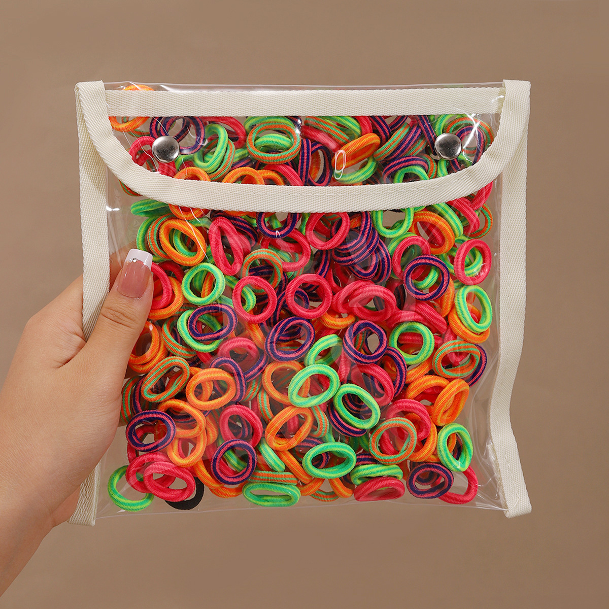 Cuerdas de cabeza para niños niñas cuerdas de cabello de alta elasticidad correa de goma duradera para bebés sin marcas anillo de cabello no daña el cabello cubierta de cuero de color
