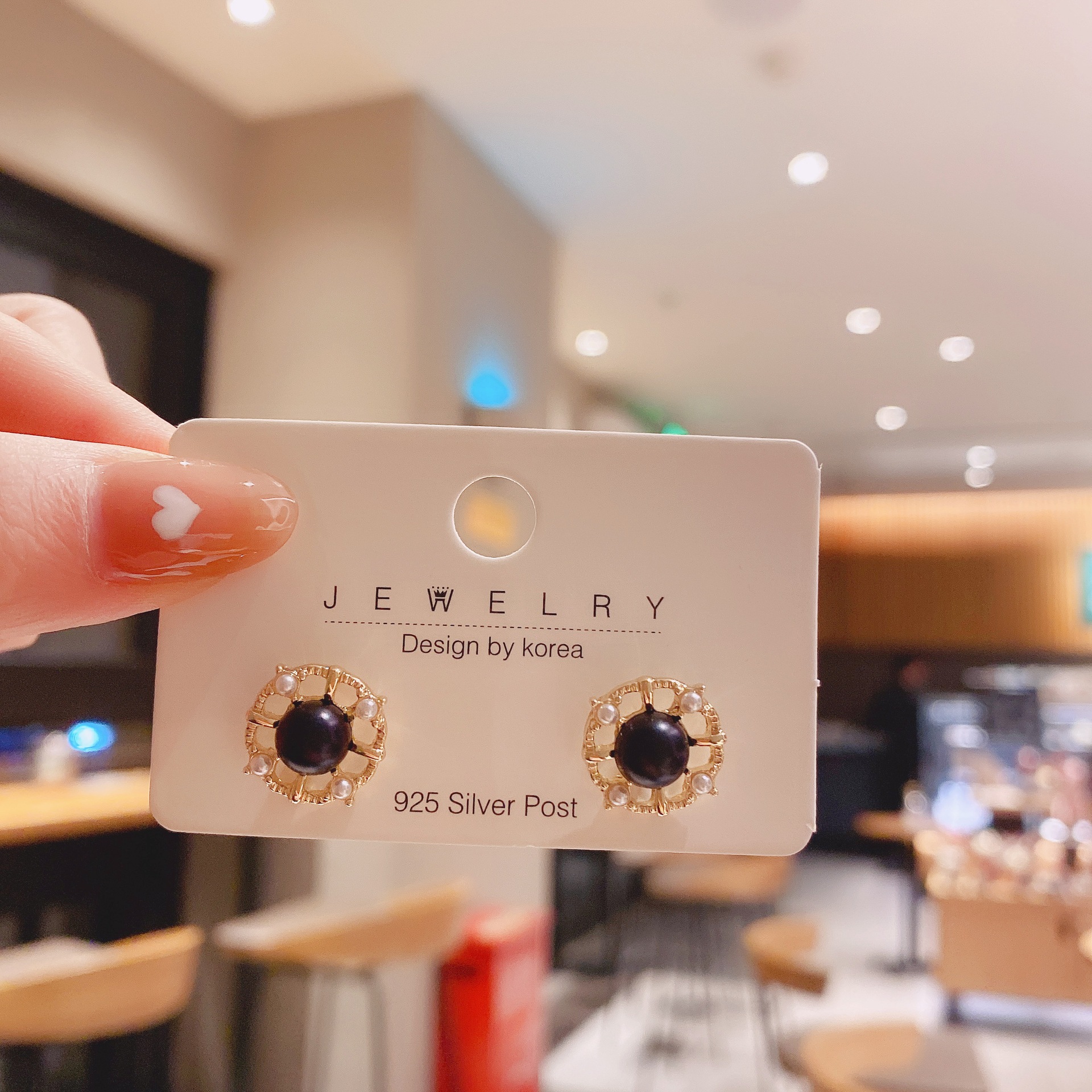Alloy Material 1 Pair Fashion Geometric Plating Alloy Artificial Pearls Cat's Eye Stone Earrings