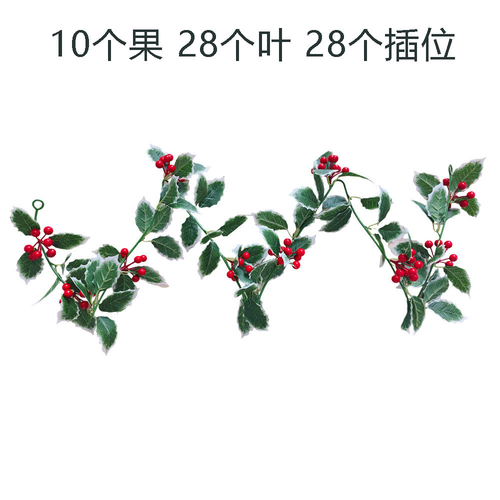 Guirnalda de bayas navideñas artificiales, popular en Instagram y Amazon, guirnalda de bayas rojas escarchadas artificiales de acacia