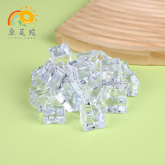 手工diy飾品亞克力透明冰塊樹脂微景觀小擺件手機支架配件