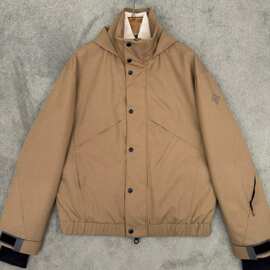 高端细节男士羊绒老钱风连帽棉服冲锋衣外套保暖夹克短款老钱风lp